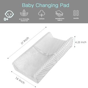 Funda para cambiador de bebé, diseño de puntos de algodón, color blanco, para recién nacidos - Product Image 2