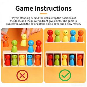 Jouets en bois Montessori, exercice de correspondance des couleurs, coordination œil-main, jouets éducatifs interactifs parent-enfant - Product Image 6