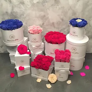 Großhandel Schöne Verschiffen Verpackung Hut Box, Luxus Rose Lieferung Runde Blume Box
