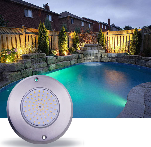 Pool Accessories IP68 Super Thin 7.5mm DC12V Stainless Steel Rgbw LED Underwater Swimming Pool Lights