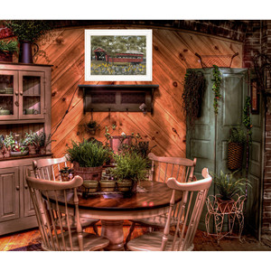 HMS Pottersburg Bridge 1 bianco incorniciato arte della parete stampa elegante decorazione per la casa - Product Image 2