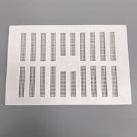 Grille en plastique fixe 9X3 blanche en PVC avec moustiquaire et débit d'air pour usage intérieur et extérieur