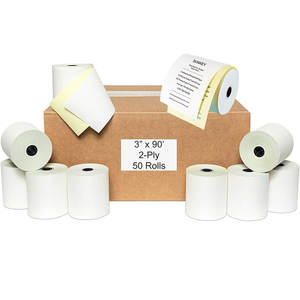 2 3 capas de papel NCR sin carbón 80*80mm 75*60mm 76*76mm rollos sin carbón ATM para recibo factura entrega nota orden duplicación - Product Image 4