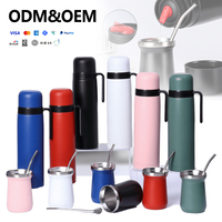 Nouvelle Tasse à Thé Isotherme en Acier Inoxydable 304 avec Paille, Ensemble de Pot à Thé Portable Grande Capacité pour Extérieur, Gobelet Isotherme