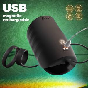 Mainan Seks Elektrik 3-in-1 Bentuk Cangkir Pesawat dengan Fungsi Getar, Kontrol Jarak Jauh via Aplikasi Pintar, Silikon, 2 Cincin, Cangkir Masturbasi Pria - Product Image 5