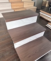 Marchepieds d'escalier SPC modernes aspect bois plancher nez intégré pour des escaliers commerciaux résidentiels sûrs