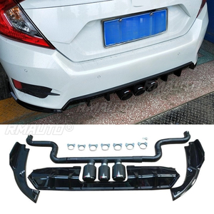 สปอยเลอร์กันชนหลังรถยนต์  ครีบตกแต่งท้ายรถยนต์  สำหรับ Honda Civic รุ่นที่ 10 ปี 2016-2021  แบบ TR  ฝาครอบป้องกันกันชน - Product Image 1