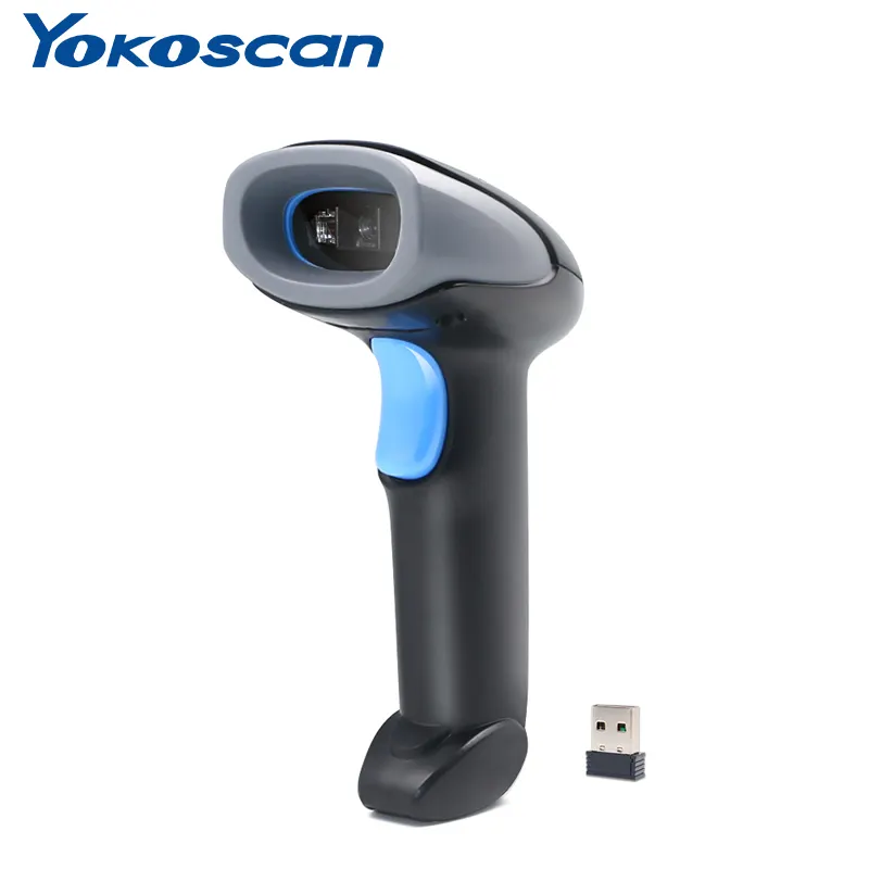 YOKO-escáner de código de barras BWM930 con Bluetooth, lector de código de barras inalámbrico de mano con cable USB, sensor automático 1D QR para inventario Mana