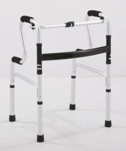 Déambulateur pliable en aluminium léger à double poignée incurvée pour personnes âgées, idéal pour l'entraînement à l'équilibre – Fournisseur direct usine - Product Image 2