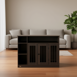 Mueble Jaula para Perros Marrón 47 x 23.5 x 35 con Puerta con Cerradura para Perros Medianos a Grandes, Jaula para Mascotas para Sala de Estar - Product Image 2