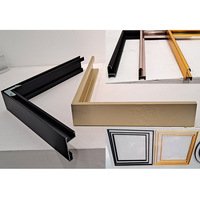 Personnalisé n'importe quelle taille simple en alliage d'aluminium cadre photo en métal doré pour photos mur encadrement moulage fabricant en gros