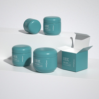 Contenants d'emballage en gros pour crèmes de soin de luxe, pots ronds personnalisés en plastique PET pour poudre libre, lotion et soins de la peau