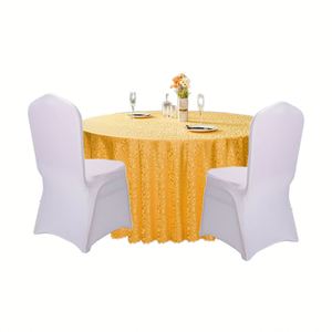 Funda Elástica Blanca para Silla de Boda, Funda Lisa Teñida para Silla de Banquete o Evento, para Silla de Plástico - Product Image 3