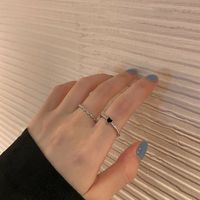 Bague d'amour coréenne Ins haut de gamme, conception de niche féminine, luxe léger, polyvalent, style cool, bague d'index à ouverture réglable