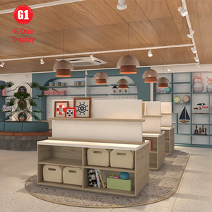 Étagères et armoires murales modernes en bois, éclairées par LED, écologiques et durables, pour l'aménagement intérieur de librairies et la présentation de livres - Product Image 1