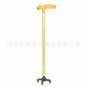 Canne légère à quatre pieds pour personnes âgées, en alliage d'aluminium, aide à la marche médicale avec hauteur réglable et base antidérapante - Product Image 2