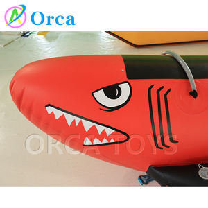 Commerciale trainabile Banana Boat 8 persone gonfiabile squalo Banana Boat a fila singola attrezzatura da gioco d'acqua divertenti <span class=keywords><strong>avventure</strong></span> <span class=keywords><strong>acquatiche</strong></span> - Product Image 3