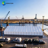 Tente d'entrepôt industrielle, structure de chantier mobile temporaire extérieure, tentes de stockage en aluminium, chapiteau