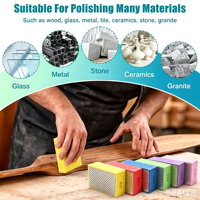 Bloc de polissage conique en diamant, éponge abrasive à grain moyen/gros et grain personnalisé pour carreaux de céramique, porcelaine, verre