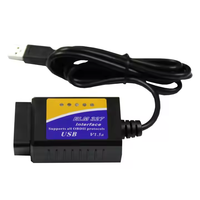 Escáner de Diagnóstico para Automóviles ELM327 USB Interface V1.5 OBD2, Herramienta de Diagnóstico Automotriz Basada en PC, Lector de Códigos OBD-II con Cable USB