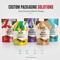 Sacs Doypack Personnalisés avec Logo Imprimé Numérique, en PE Givré Recyclable, pour Barres de Céréales et Nouilles Instantanées