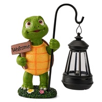 Maßgefertigte Großhandels-Harz-Schildkröten-Solarleuchte mit Kreativer Schildkrötenfigur für Außengarten-Dekoration und Beleuchtung