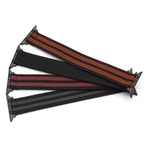 Correa elástica trenzada de nailon ajustable para Apple Watch Series 9 8 7 6 46mm 45mm 44mm 42mm banda de paracaídas elástica para Iwatch - Product Image 4