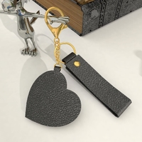 Cute Creative untuk Gantungan Kunci Carabiner Cermin - Cermin Rias Hati dari Kulit PU dengan Cetakan UV dan Fungsi Gantungan
