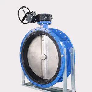 Soft Seal 600mm 24-Inch Center Line Large Diameter Ductile Iron Turbine Flanged Chilled Water Butterfly Valve