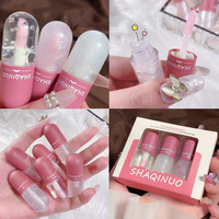 Shuiguang-Ensemble de Brillant à Lèvres en Verre, Miroir Hydratant, Fin, Clignotant, Huile pour les Lèvres, Maquillage