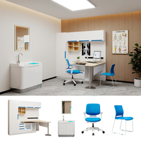 Meubles d'hôpital modernes en métal, bureau et chaise de médecin avec armoire