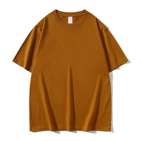 T-shirt Homme en Coton Tricoté Uni 220 GSM 100% Coton, Coupe Ample, Épais, Personnalisation Complète