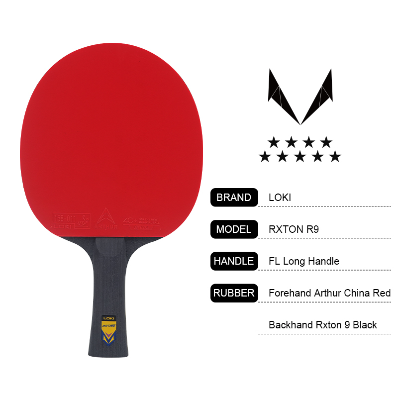 Caoutchouc R9 noir/rouge