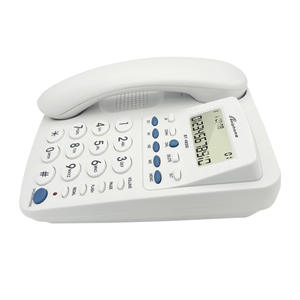 Telepon berkabel, telepon rumah Desktop telepon kabel untuk rumah kantor Hotel penggunaan, Speakerphone, penyetel kecepatan satu sentuhan - Product Image 5