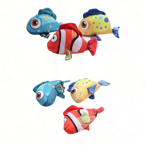 Jouet pour chien personnalisé durable, amusant et interactif, en forme de poisson de mer, jouet à mâcher qui couine, jouet en peluche rembourré - Product Image 2
