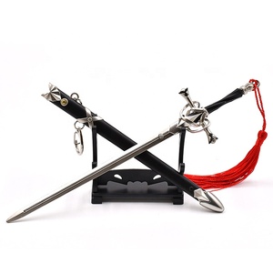 Japonés clásico Anime <span class=keywords><strong>destino</strong></span> papel Joan White juguete espada llavero Metal artesanía 22cm Flick botón fabricantes en Stock - Product Image 5