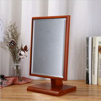 Miroir de maquillage pliant en bois massif, miroir de coiffeuse en bois tendance pour filles, vente en gros directe usine