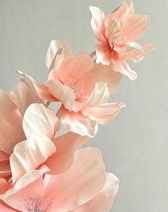 Flores Gigantes Hechas a Mano de Durazno, Cerezo y Magnolia, Ideales para Decoración de Ventanas de Bodas, Personalización de Fábrica - Product Image 5