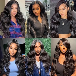 African 13*4 Front Lace Mesh Wig Headpiece Long Black Bangs Wavy Matte Loose Wave Style High-Temp Silk Wig Transparent Lace Body - Product Image 4