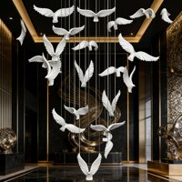 Sculpture artistique en résine d'oiseau volant, installation murale, prend en charge l'impression et la production de modèles 3D personnalisés par polymérisation à chaud