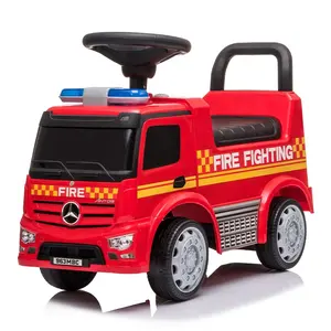 Wholesale factory price mini Benz licensed fire trucks for kids baby ride on car slide car with alarm sound and alarm light