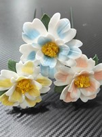 Bunga Peony Keramik Gradasi Dua Warna Buatan Tangan Hiasan Bunga Artifisial Minimalis Modern Dapat Dicuci Hadiah Liburan Dekorasi Rumah