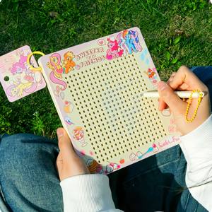 Tavola da disegno magnetica per bambini, Giocattolo educativo antistress per bambini, Portachiavi magnetico educativo per bambini - Product Image 2