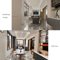 Meubles de cuisine modernes personnalisables pour toute la maison, armoires de rangement étanches sur mesure pour l'aménagement intérieur et commercial