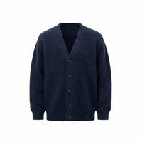 Pull en mohair personnalisé pour homme, anti-rides, automne, avec motif respirant et chaud en tricot, et logo frontal