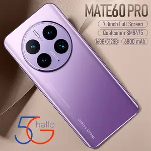 Hot Selling mate60 Pro Max Original Phone 6.7 inch Android Smartphones 8Gb+256Gb i phonemate60 10-Core Cellphones cell phone