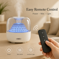 Diffuseur d'arômes à télécommande de 200 ml, humidificateur avec lumière LED à 7 couleurs, brumisateur d'huiles essentielles