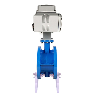 Actuador Motorizado DN100 de 4 Pulgadas y 12V, Tipo Doble Brida, Cuerpo de Acero Fundido, PTFE - Product Image 2
