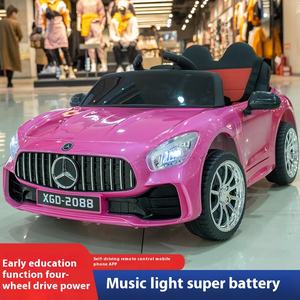 مصدر لعبة ليد كبيرة للأطفال بأربع عجلات تحكم عن بعد مادة بلاستيكية مزدوجة الدفع للأولاد والفتيات ركوب مزدوج - Product Image 4