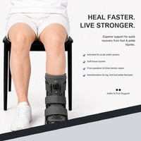 Botte Aircast à coque rigide stabilisatrice et vessie gonflable, semelle antidérapante, pour immobilisation et récupération post-fracture